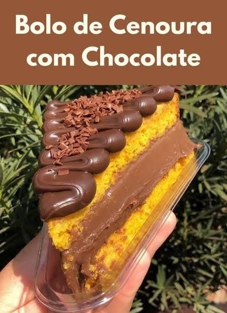 Fatia cenoura chocolatuda